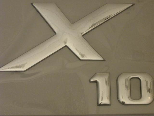 Sticker "X10" Chroom 16045