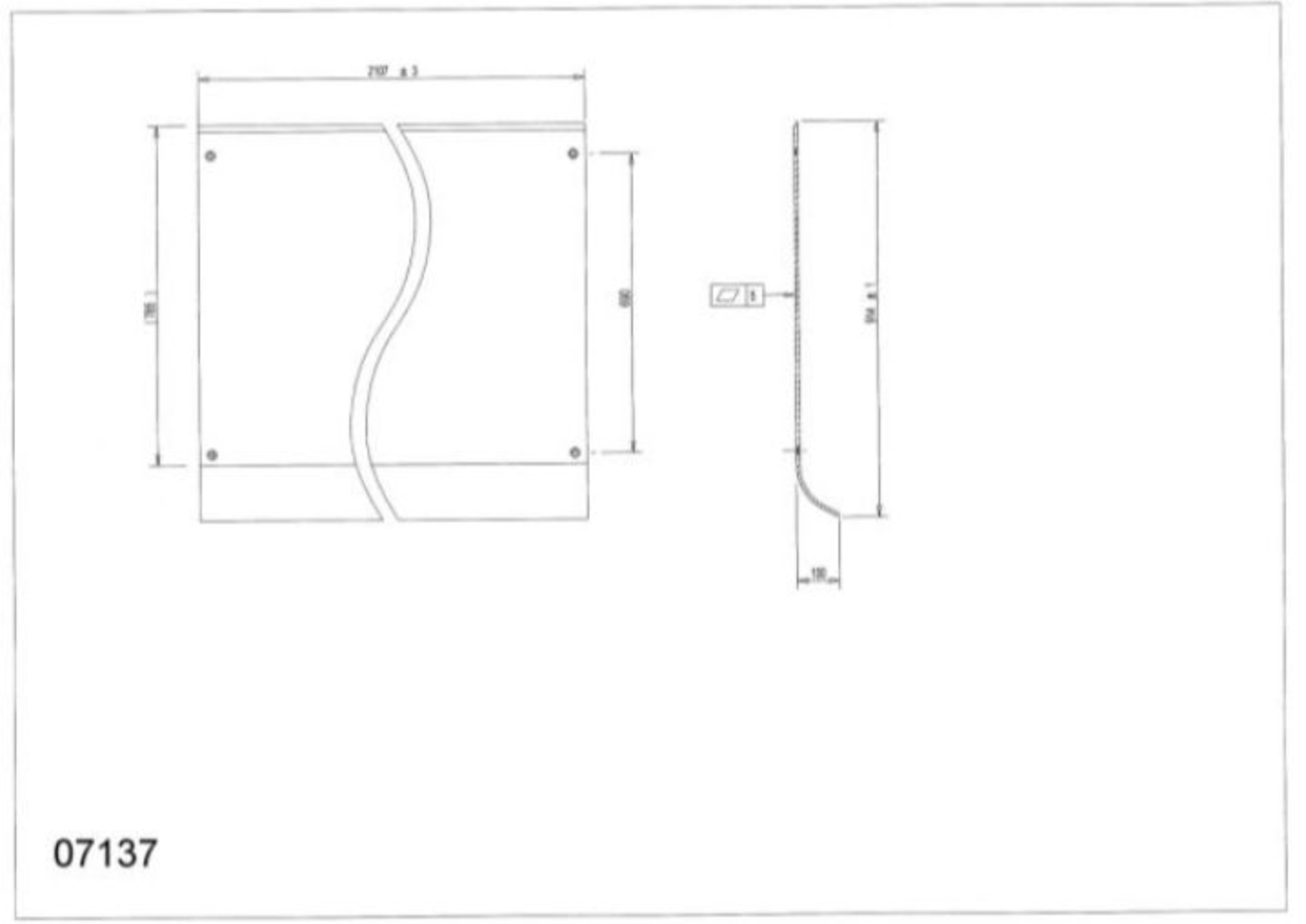 Acrylic sheet bench Luxura X7 07137