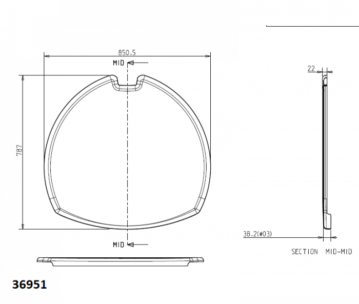 Floorplate Crystal White  V7/V5   36951