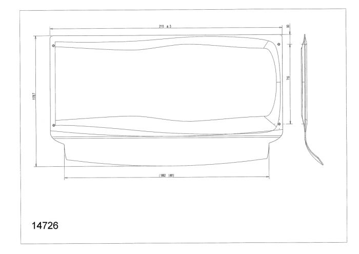 Acrylic sheet bench Luxura X10 Collection only  14726