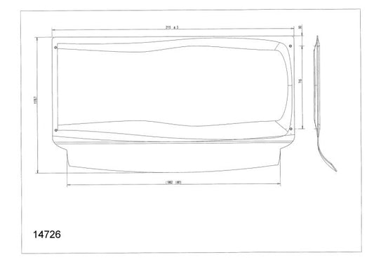 Acrylic sheet bench Luxura X10 Collection only  14726